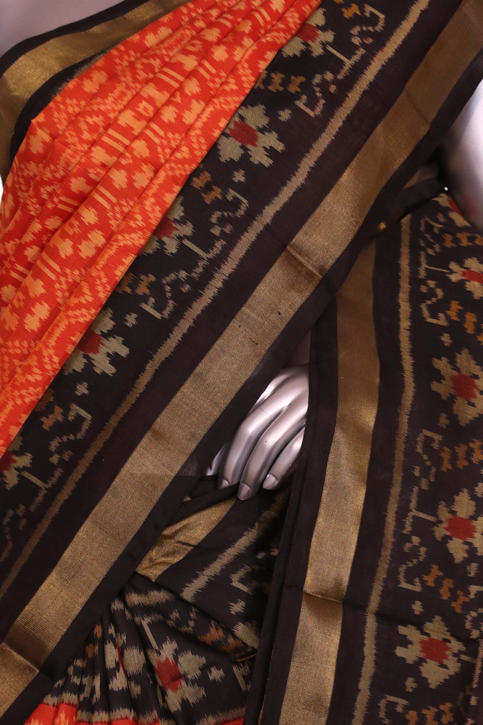 Pure Handloom Patola Ikat Silk Saree AL211556